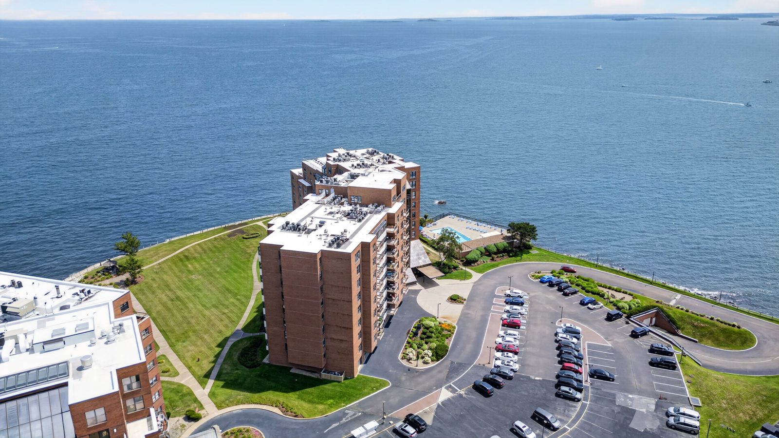 Aerial view of the waterfront complex, Winthrop MA